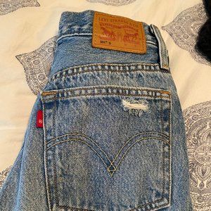 Levi’s 501 skinny distressed jeans size 24
